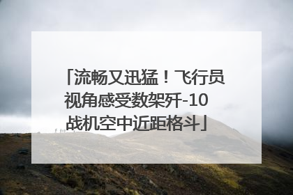 流畅又迅猛！飞行员视角感受数架歼-10战机空中近距格斗