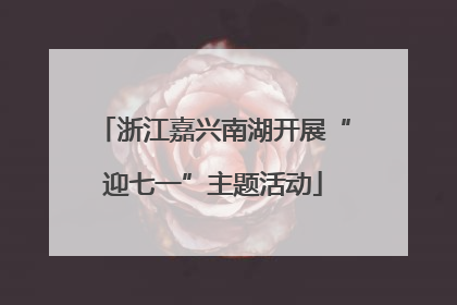浙江嘉兴南湖开展“迎七一”主题活动