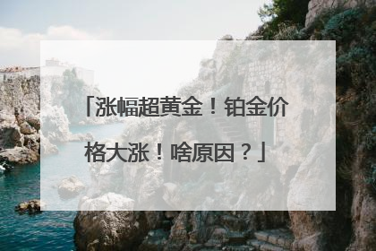 涨幅超黄金！铂金价格大涨！啥原因？