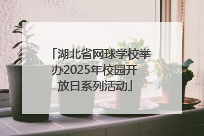 湖北省网球学校举办2025年校园开放日系列活动