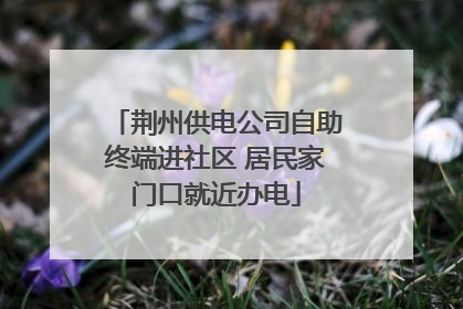 荆州供电公司自助终端进社区 居民家门口就近办电