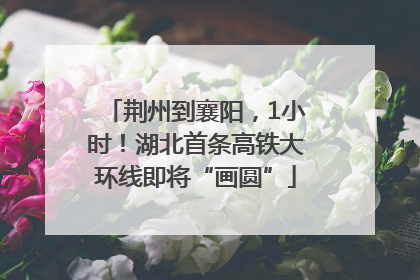 荆州到襄阳，1小时！湖北首条高铁大环线即将“画圆”