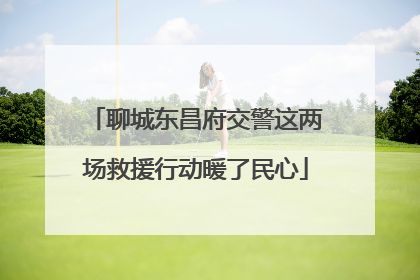 聊城东昌府交警这两场救援行动暖了民心