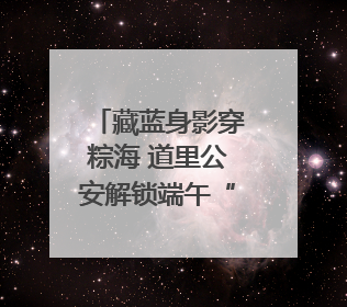 藏蓝身影穿粽海 道里公安解锁端午“平安盲盒”