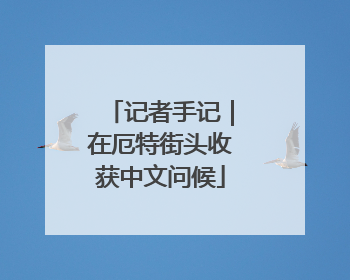 记者手记｜在厄特街头收获中文问候