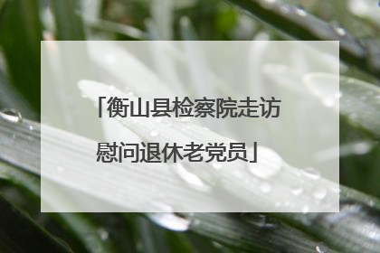 衡山县检察院走访慰问退休老党员