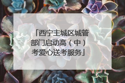 西宁主城区城管部门启动高（中）考爱心送考服务
