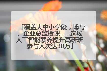 覆盖大中小学段，博导、企业总监授课……这场人工智能素养提升高研班参与人次达30万