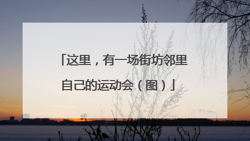 这里，有一场街坊邻里自己的运动会（图）