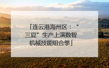 连云港海州区：“三夏”生产上演数智机械技能组合拳