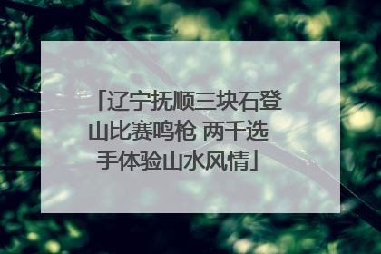 辽宁抚顺三块石登山比赛鸣枪 两千选手体验山水风情