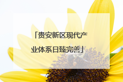 贵安新区现代产业体系日臻完善