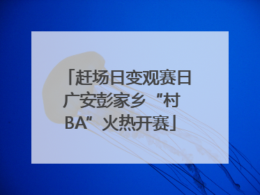 赶场日变观赛日 广安彭家乡“村BA”火热开赛