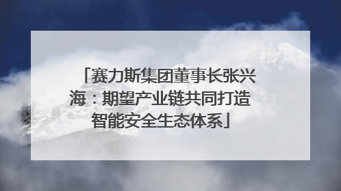 赛力斯集团董事长张兴海：期望产业链共同打造智能安全生态体系