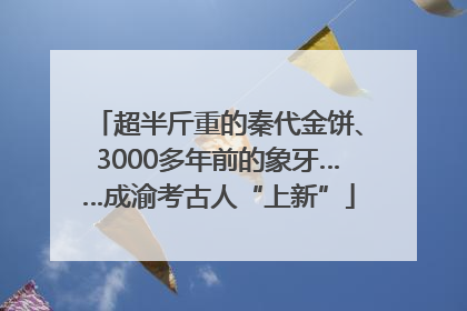 超半斤重的秦代金饼、3000多年前的象牙……成渝考古人“上新”