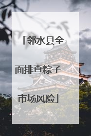 邻水县全面排查粽子市场风险