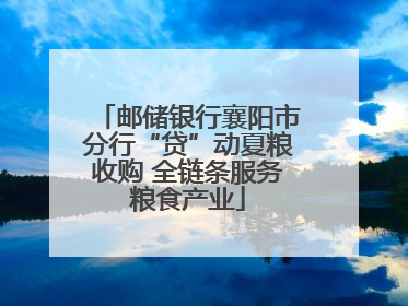 邮储银行襄阳市分行“贷”动夏粮收购 全链条服务粮食产业