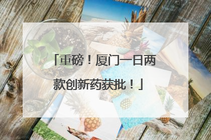 重磅！厦门一日两款创新药获批！