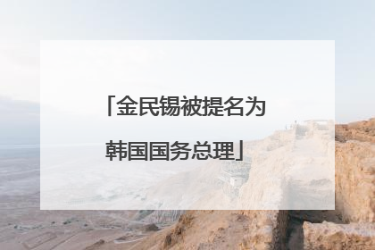 金民锡被提名为韩国国务总理