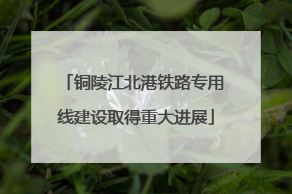 铜陵江北港铁路专用线建设取得重大进展