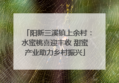 阳新三溪镇上余村：水蜜桃喜迎丰收 甜蜜产业助力乡村振兴