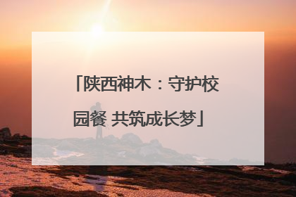 陕西神木：守护校园餐 共筑成长梦