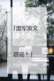 雷军发文辟谣！