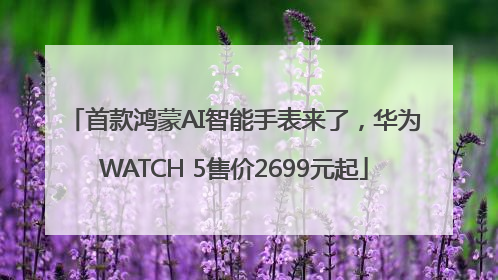 首款鸿蒙AI智能手表来了，华为WATCH 5售价2699元起