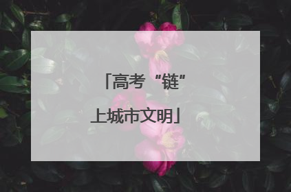 高考“链”上城市文明