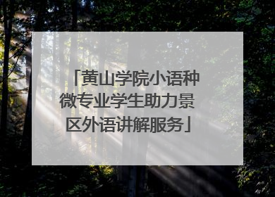 黄山学院小语种微专业学生助力景区外语讲解服务