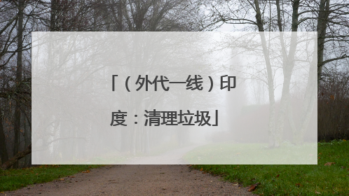 （外代一线）印度：清理垃圾