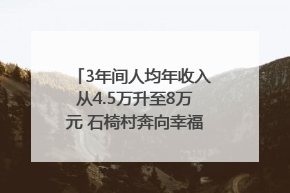 3年间人均年收入从4.5万升至8万元 石椅村奔向幸福好样子｜牵挂的村
