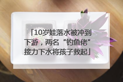 10岁娃落水被冲到下游，两名“钓鱼佬”接力下水将孩子救起