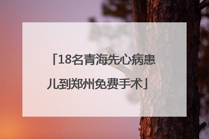 18名青海先心病患儿到郑州免费手术