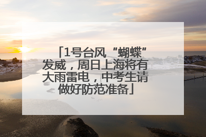 1号台风“蝴蝶”发威，周日上海将有大雨雷电，中考生请做好防范准备