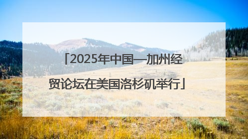 2025年中国—加州经贸论坛在美国洛杉矶举行