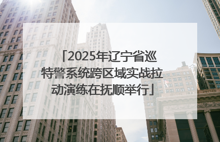 2025年辽宁省巡特警系统跨区域实战拉动演练在抚顺举行