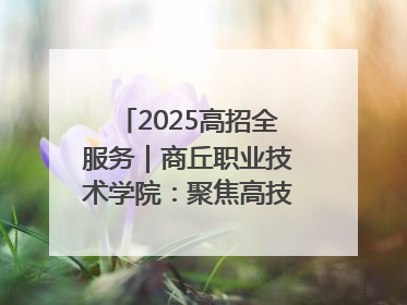 2025高招全服务｜商丘职业技术学院：聚焦高技能人才培养 谱写高质量发展篇章