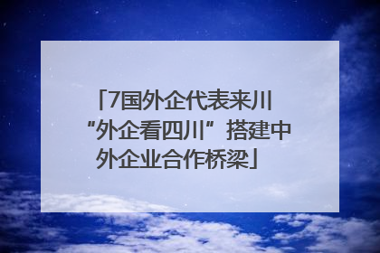 7国外企代表来川 “外企看四川”搭建中外企业合作桥梁