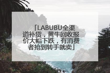 LABUBU全渠道补货，黄牛回收报价大幅下跌，有消费者抢到转手就卖