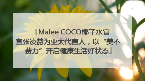 Malee COCO椰子水官宣张凌赫为亚太代言人，以“美不费力”开启健康生活好状态